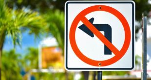 تابلو گردش به چپ ممنوع